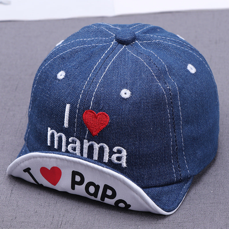 LoveShade Embroidered Baby Sun Hat – Soft Cotton Summer Hat with Printed Heart Design