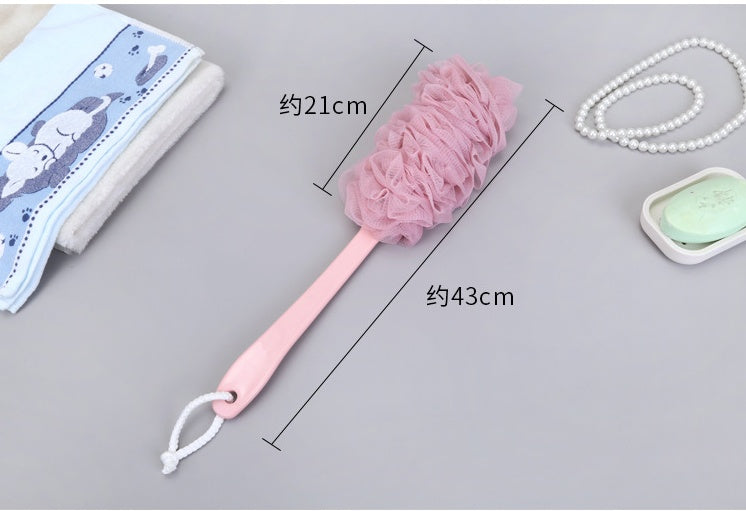 Long Handle Back Scrubber Brush – Soft Mesh Bath & Shower Sponge Brush
