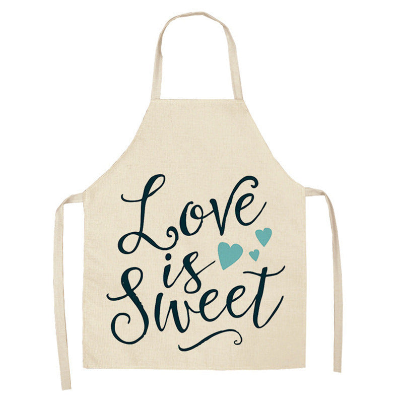 Red Lip Letters Apron – Oil-Proof, Stain-Resistant Kitchen Apron