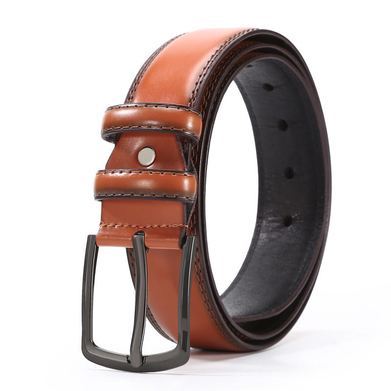 Men’s Business Belt – European & American Fashion, Laser Logo