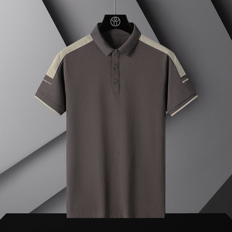 Short Sleeve Lapel T-shirt Round Neck Loose T-shirt Trendy