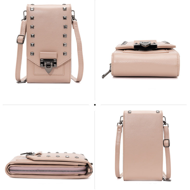 Rivet Design Crossbody Shoulder Bag for Women