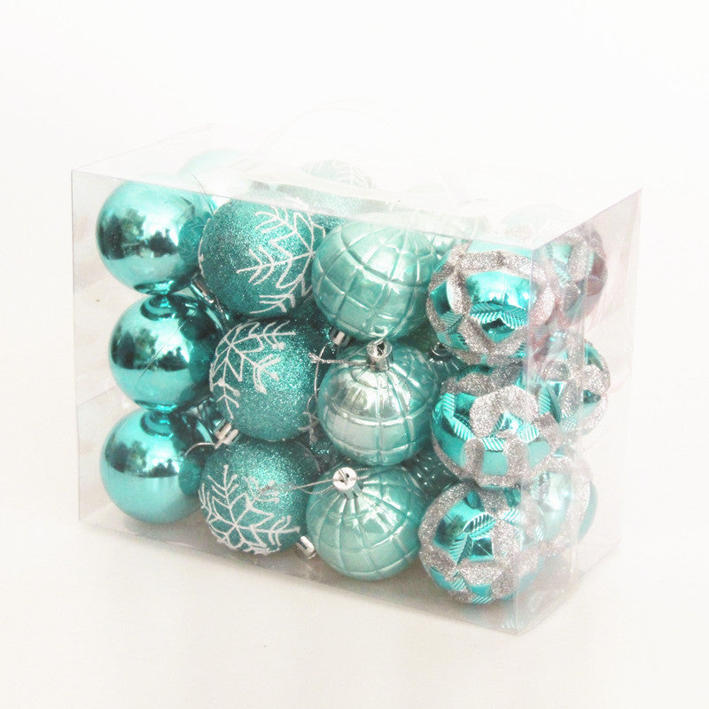 Festival Supplies Painted Ball 6cm, 24 Pcs Pendant Electroplating