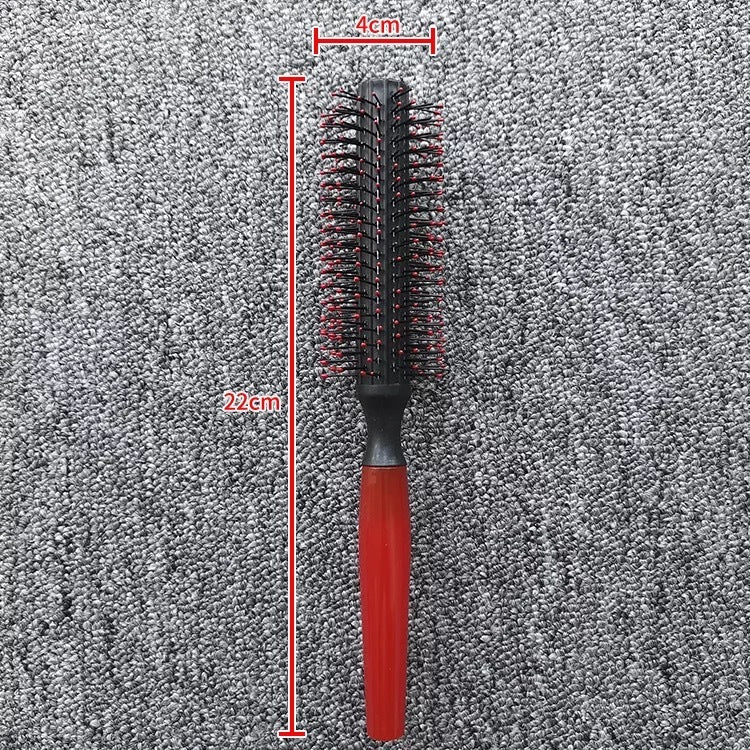 Black & Red Hair Curling Comb – Heat-Resistant Plastic Styling Tool