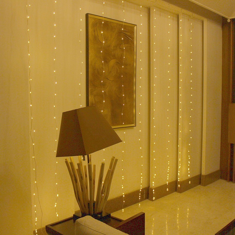 Festive 3x3m Christmas LED Curtain Lights