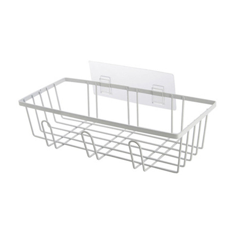 Bathroom Wall Rack – Wall-Mounted Storage Shelf with Hooks
