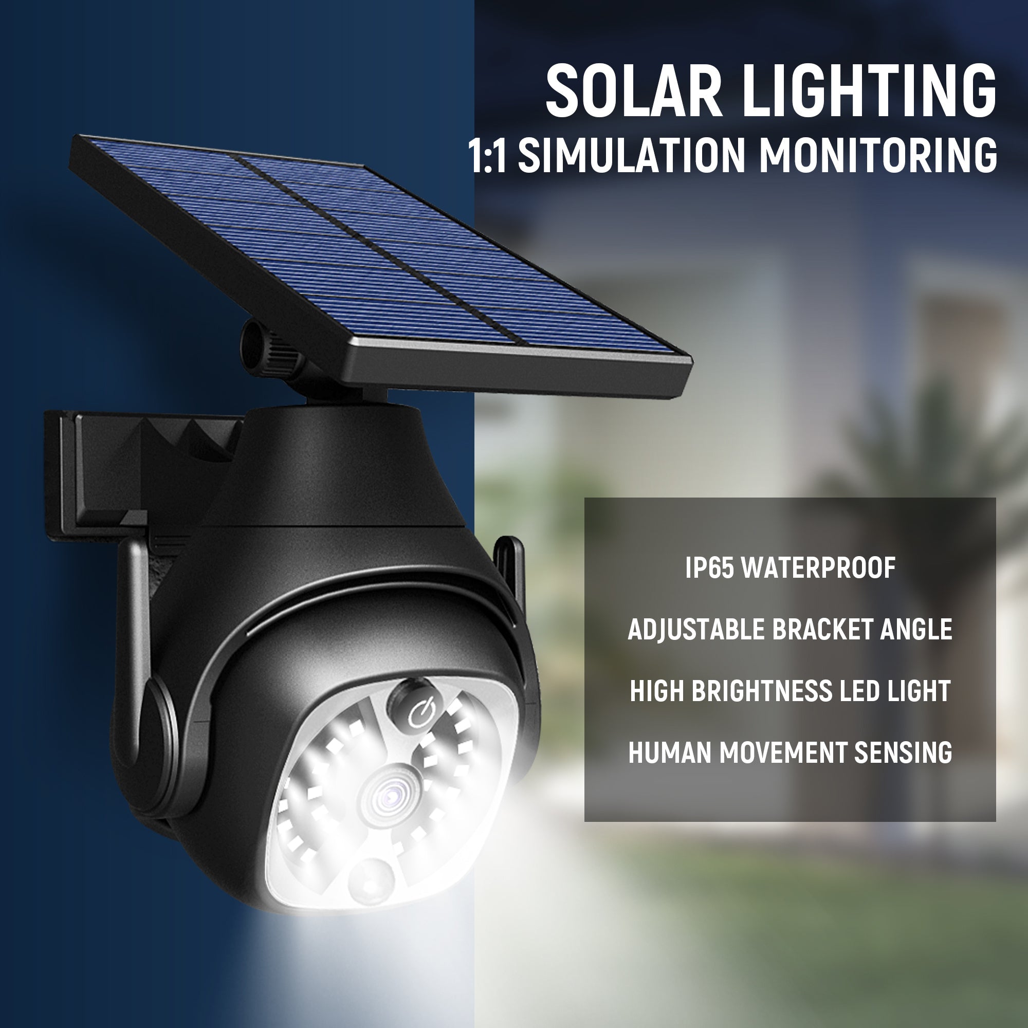 Solar Powered Outdoor Courtyard Light – Waterproof Human Sensing Solar Wall Lamp for Balcony & Street Lighting