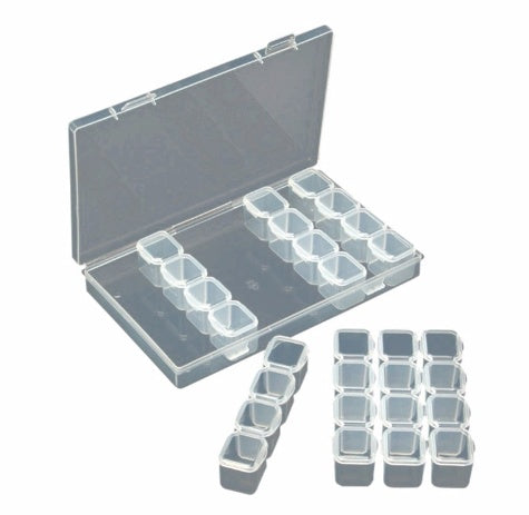 Urijk 28-Grid Storage Box – Diamond Painting Organizer, Bead & Medicine Container