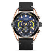 Watch Men's Trendy Blue Chronograph Watch Sports Quartz Watch