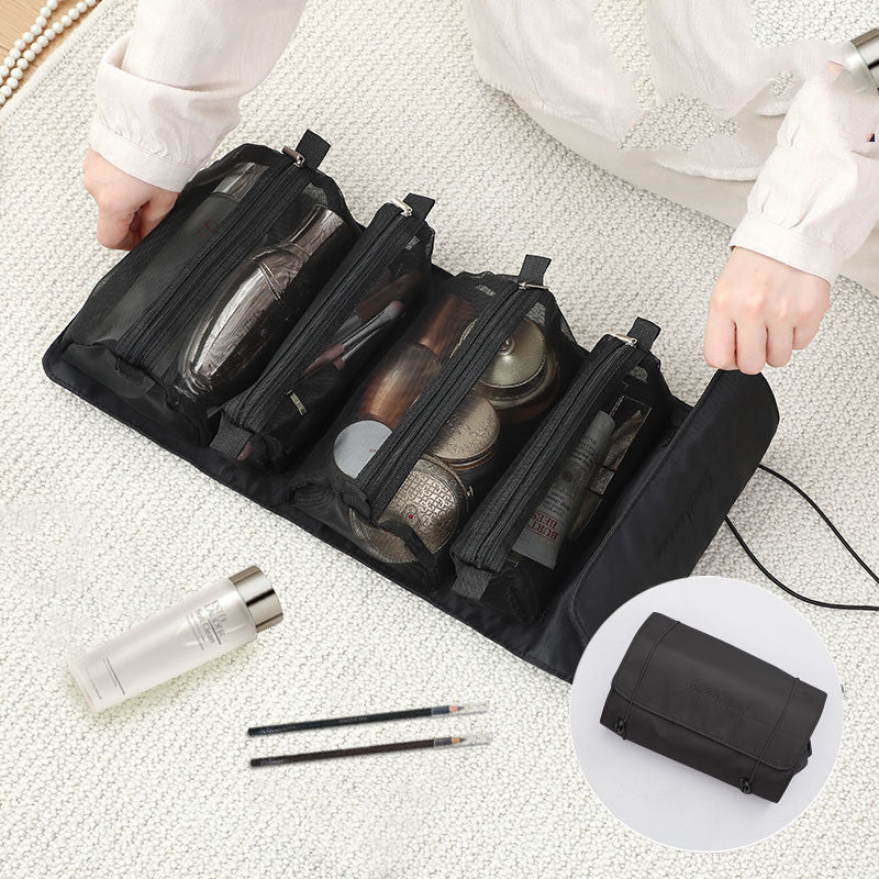 4-in-1 Mesh Makeup Bag – Portable Cosmetic Travel Organizer