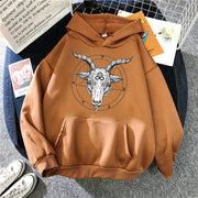 Demon Angel Sheep Head Sweatshirt Men Hooded Jacket