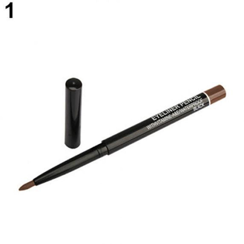 Plastic Auto Rotating Waterproof Eyeliner Pencil Black