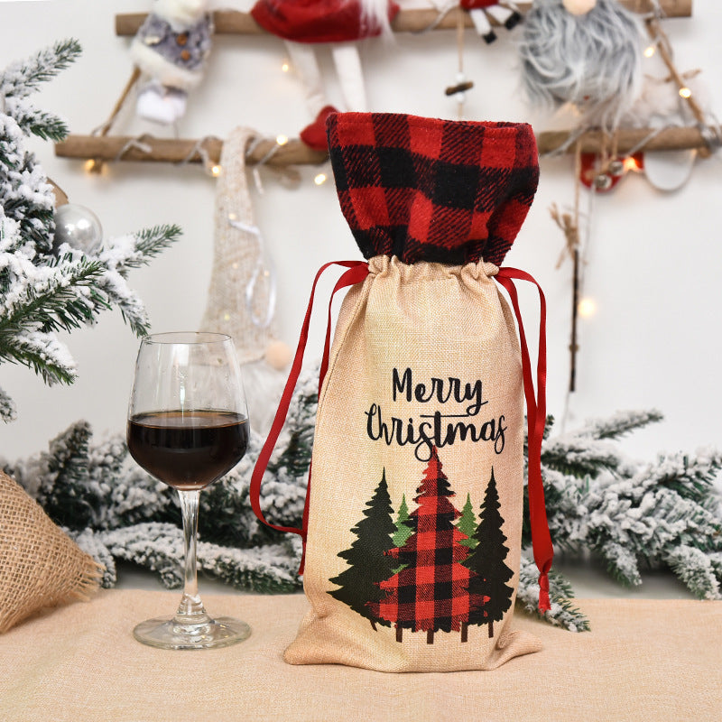 Christmas Wine Bottle Decoration Set for Home Furnishing