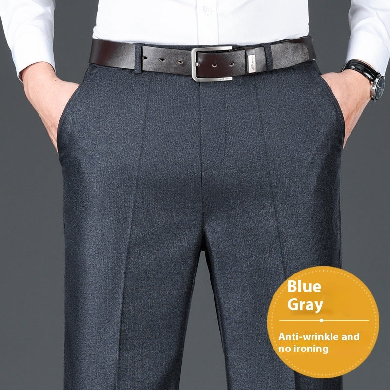 Men’s Casual Business Pants – Loose Straight Trousers for Office & Daily Wear
