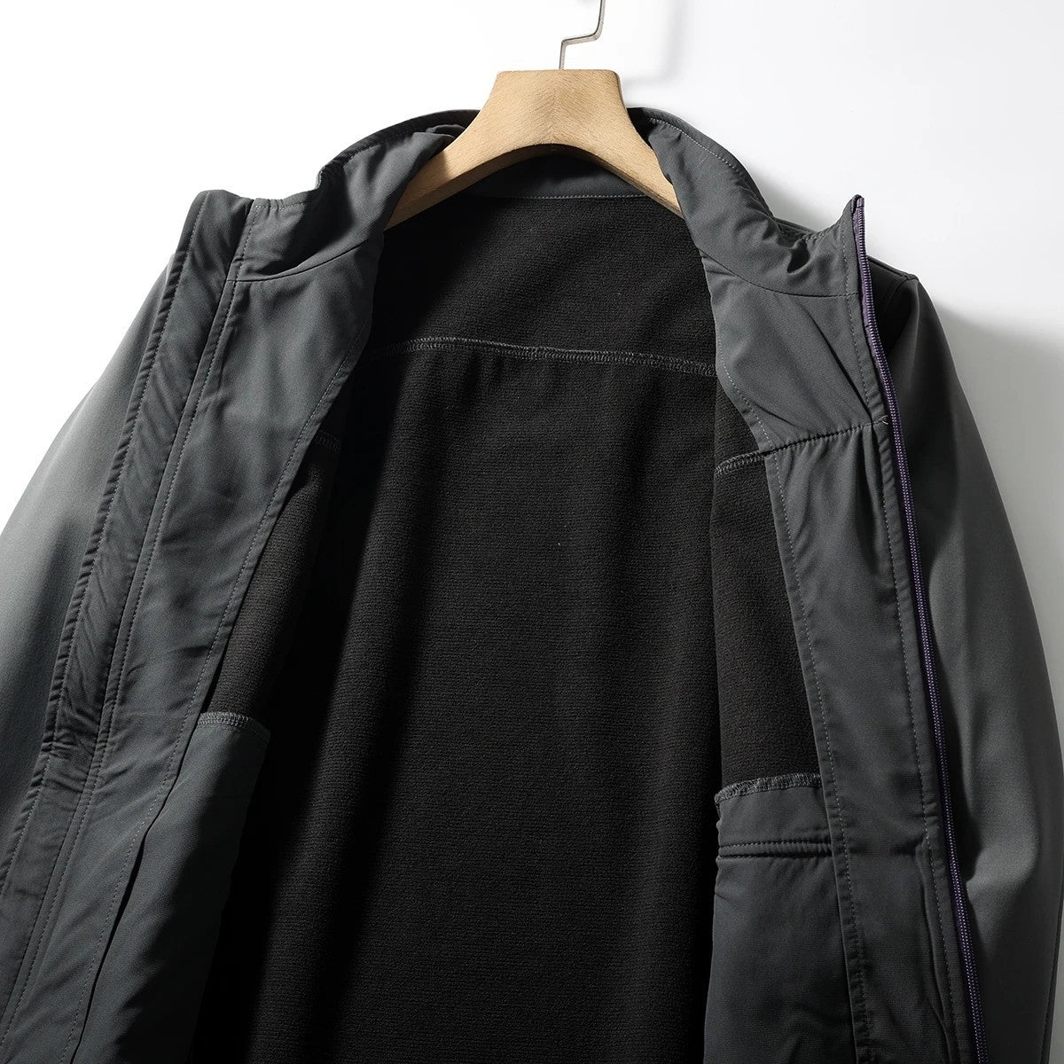 2025 Spring New Retro Patchwork Contrast Color Stand-up Collar Coat 6407