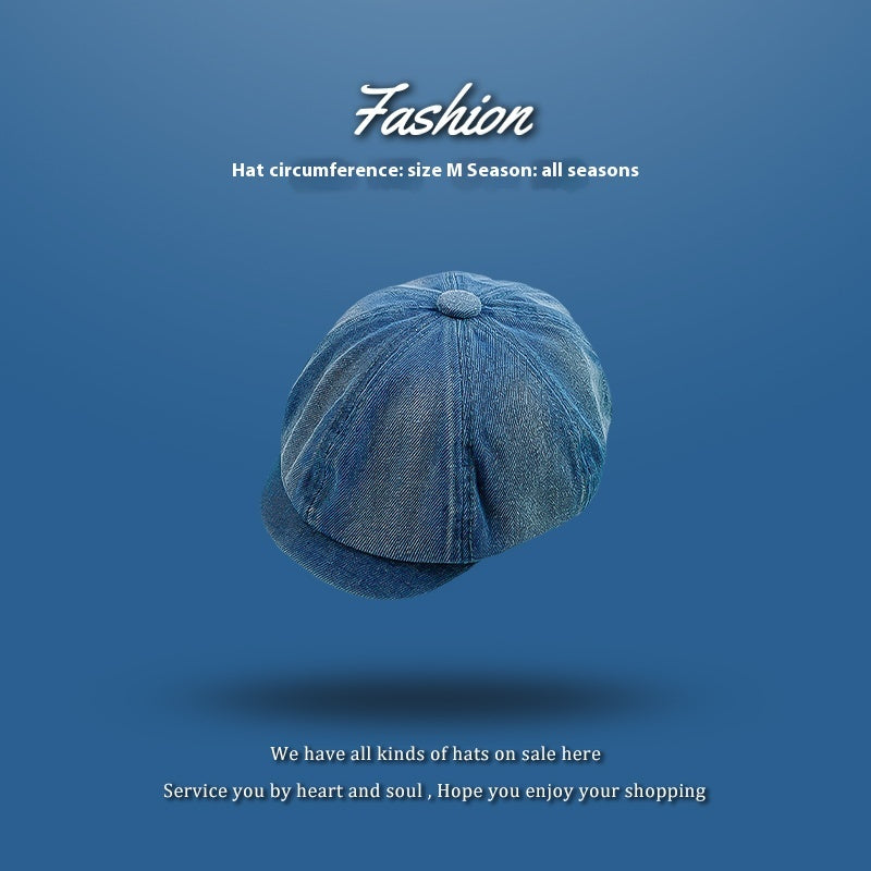 Stylish Cotton Dome Crown Painter Cap for Women’s Spring and Autumn Casual Wear