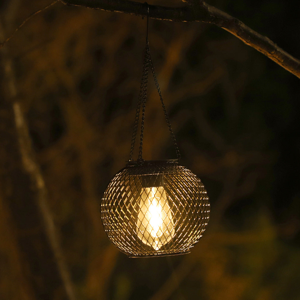 Outdoor Garden Courtyard Decoration Hollow-out Lantern Super Bright