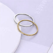 Korean Style Titanium Steel Simple Couple Ring