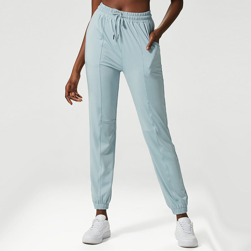 Women’s Loose Yoga/Running Pants – Quick-Dry Fitness Joggers, High-Waist Drawstring