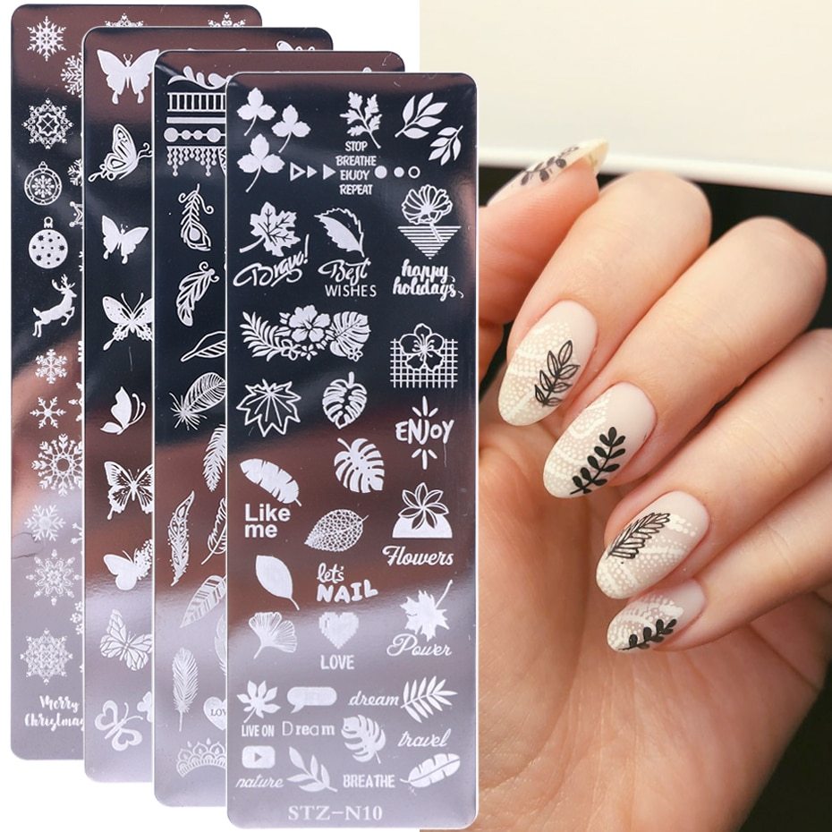 Nail Print Plate – Long Steel Stamping Template for Nail Art
