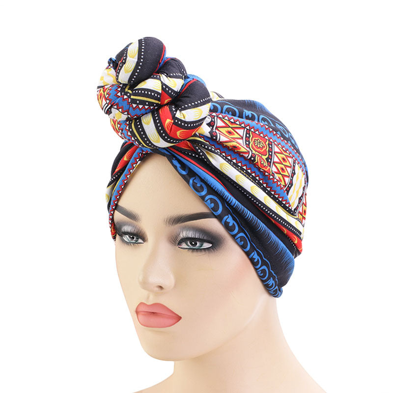 Vortex flower headscarf hat