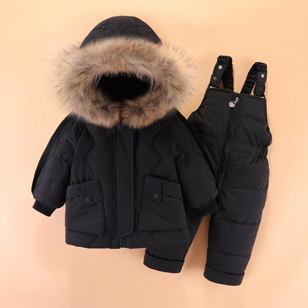 Children’s Down Jacket Suit – Winter Warm Kids’ Outerwear Set