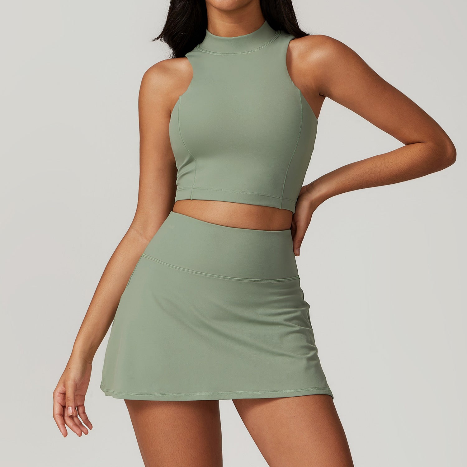 Tight Back Yoga Suit Outer Wear Casual Fitness Running Sports Skirt