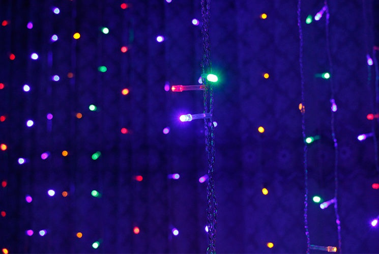 Festive 3x3m Christmas LED Curtain Lights