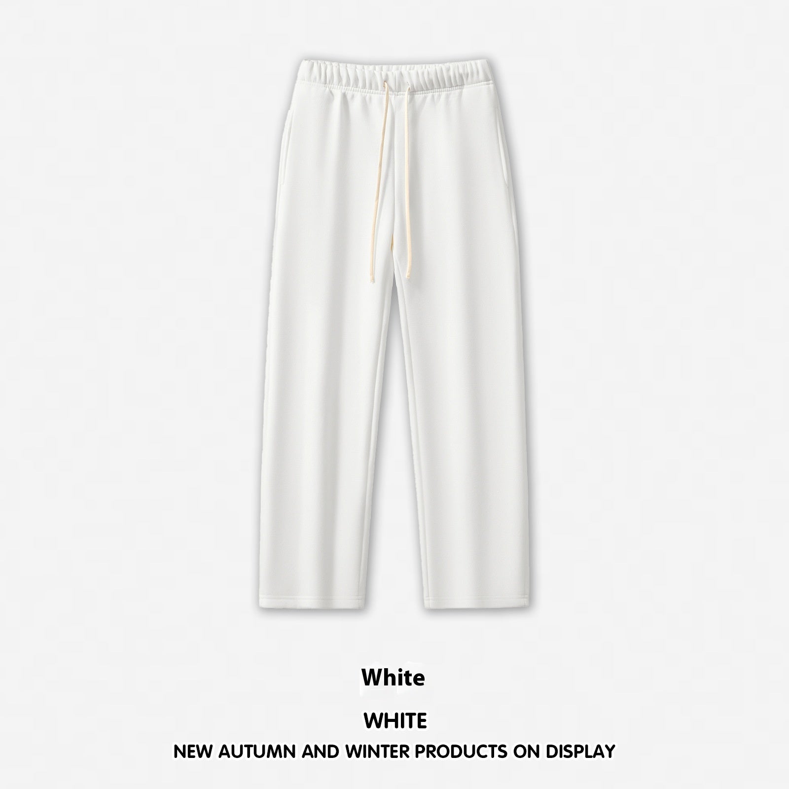 Men’s Wide-Leg Sweatpants – Straight Solid Color Dopamine Style