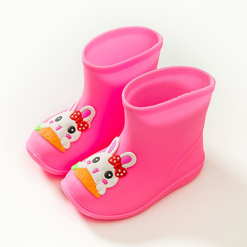 Non-slip Stylish Rubber Shoes Men's And Women's Children & Baby Baby Velvet Rain Boots