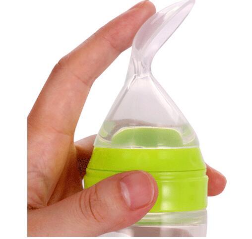 Baby Spoon Bottle Feeder – Soft Silicone Food Dispensing Spoon