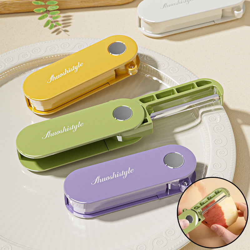 Foldable Stainless Steel Vegetable & Fruit Peeler – Portable Sharp Kitchen Slicer