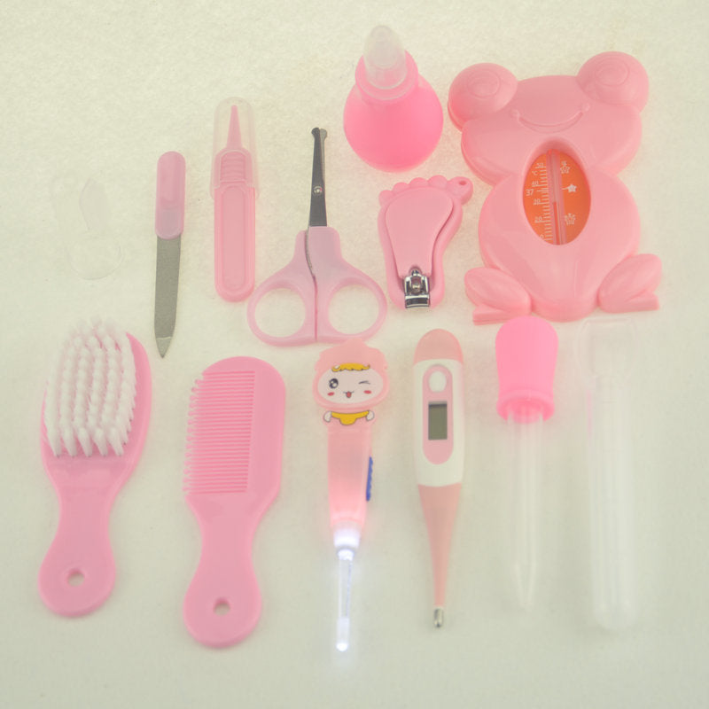 Roadfisher Newborn Baby Care Kit – Nose Cleaner, Medicine Feeder, Earpick, Grooming Bag with Nail Clipper, Toothbrush, Hair Brush, Comb, and Scissors