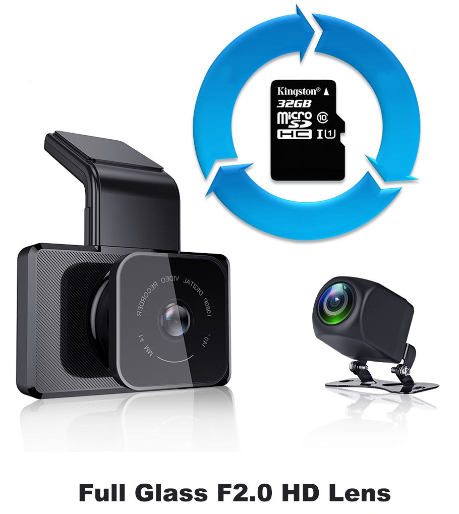 No Light Night Vision Dash Cam – Hidden Dual Lens Car Recorder