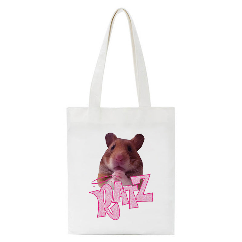 Cartoon Mouse Print Student Mother And Baby Canvas Bag Portable