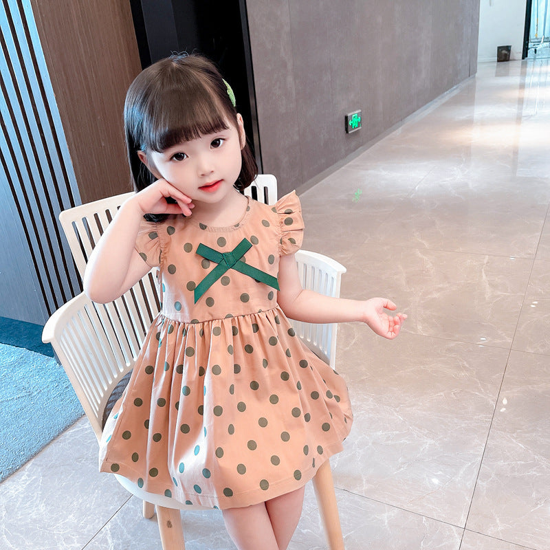 Girls Dress Summer Thin Polka Dot