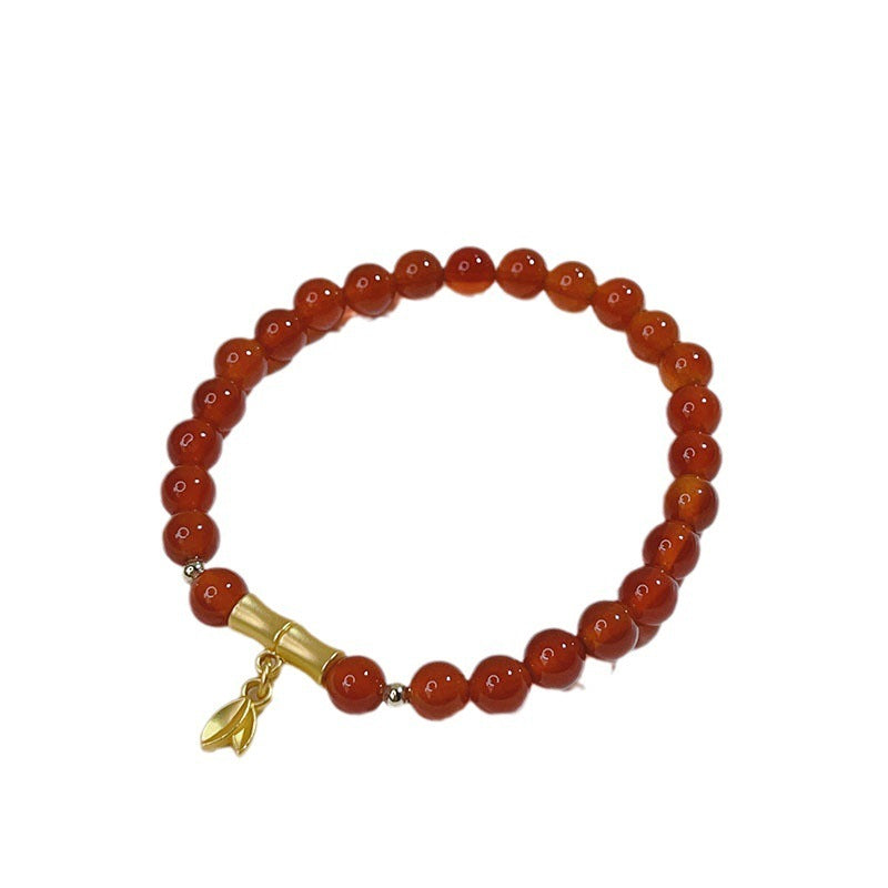 Red Agate Bracelet Female Lucky Bag Bamboo Festival New Year
