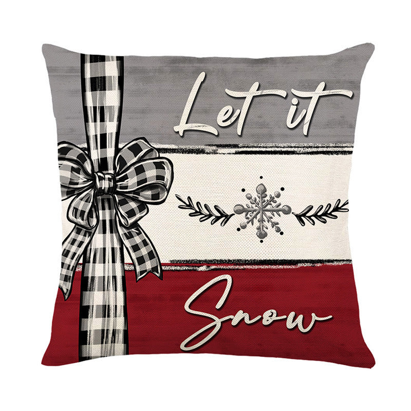 Merry Christmas Cushion Cover Pillowcase 2024 Holiday Home Decor