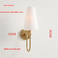 Copper Fabric Wall Lamp