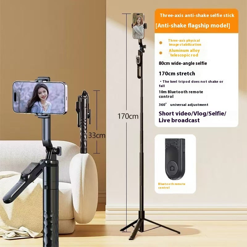 Mobile Phone Bluetooth Selfie Stick Stabilizer Floor Stand