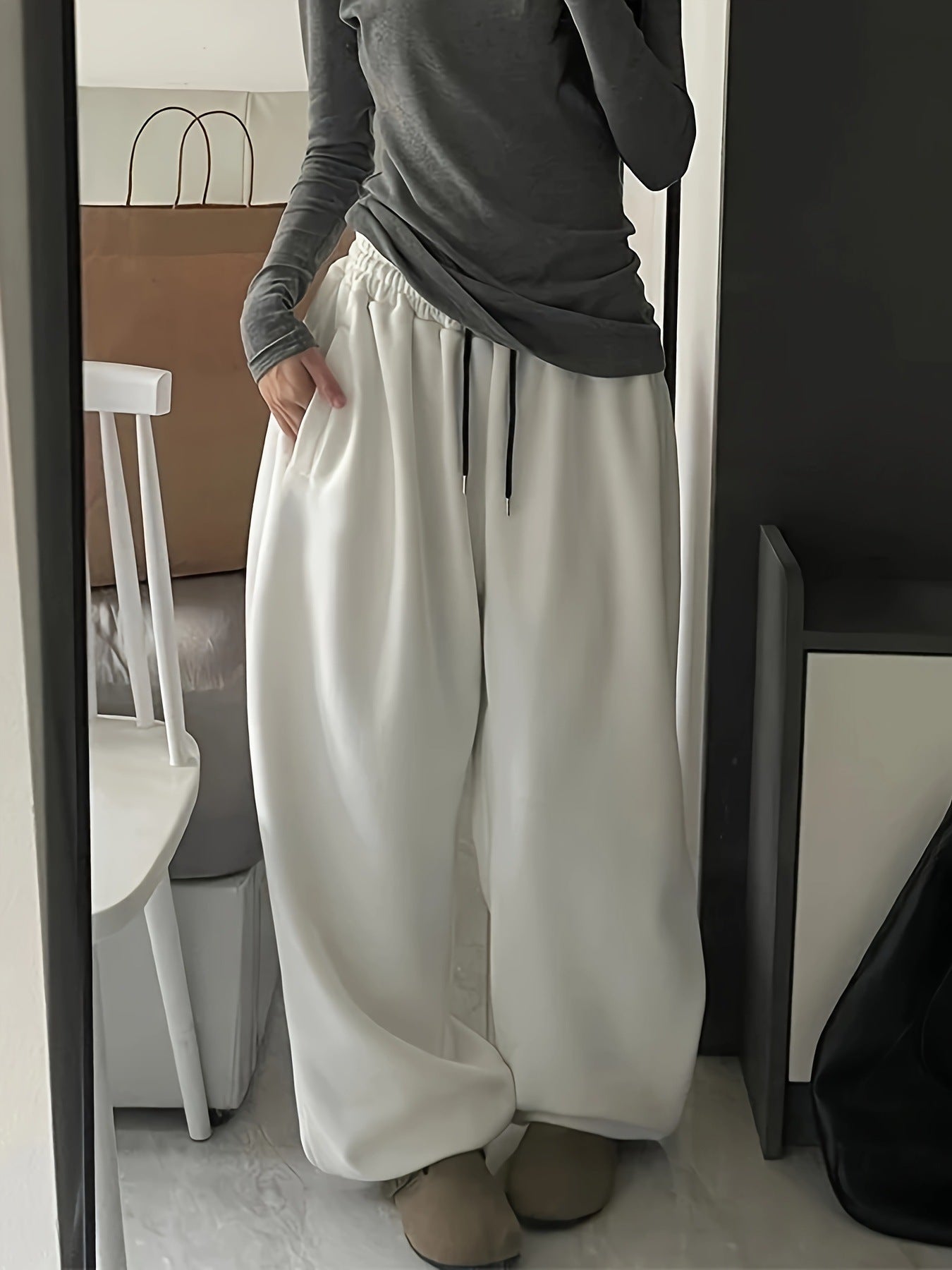 Corduroy Loose Fit Casual Pants – Unisex Japanese Korean Style Trousers