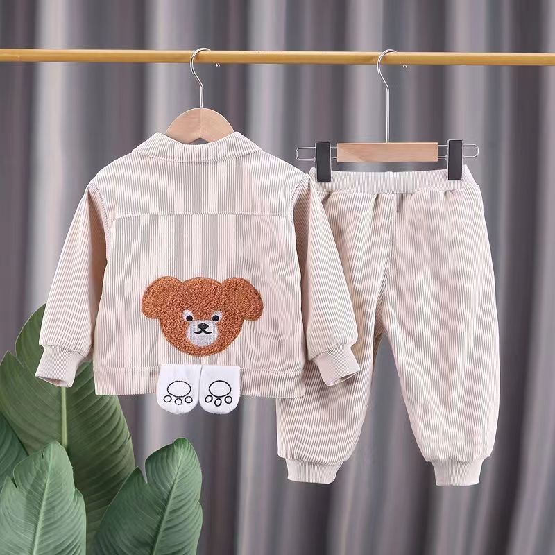 Boys' Three-piece Suit Handsome Overalls