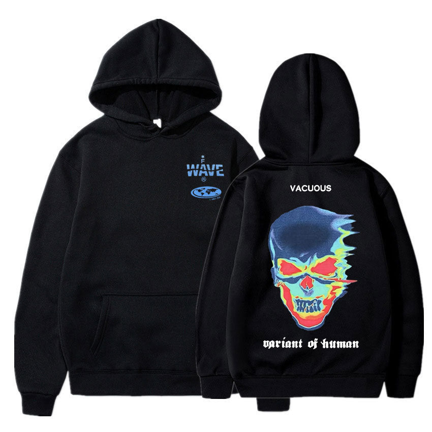 Unisex Hooded Thermal Skeleton Print Hoodie Polyester