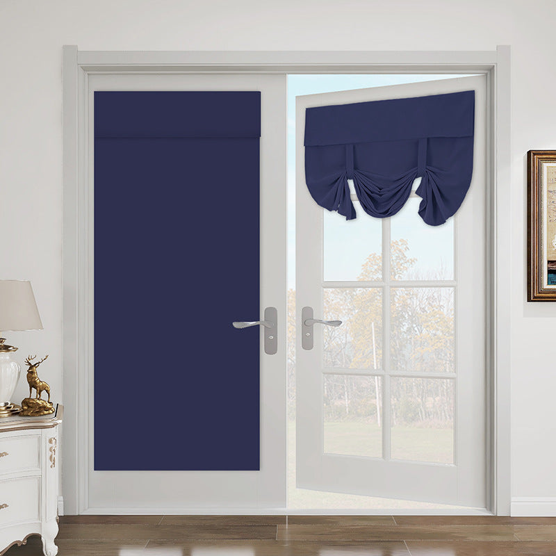 High-Precision Solid Color Polyester Blackout Door Curtain