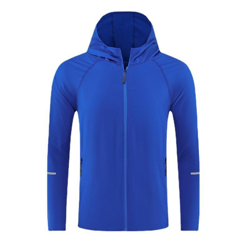 Summer Couple Running Jacket Sports Hooded Sun Protection Clothing Quick-drying