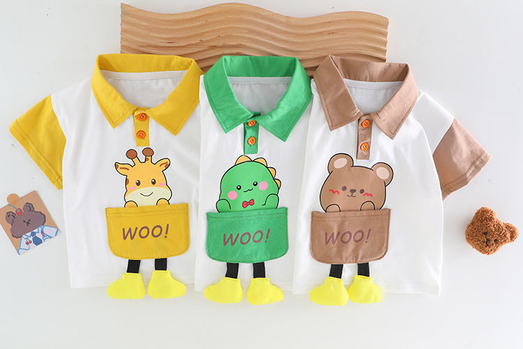 Boys' Summer Short Sleeve Shorts Suit