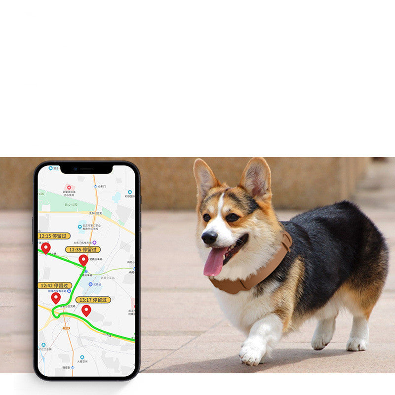 Anti-lost Device Cat And Dog Pet Collar Chain Leather Protective Cover