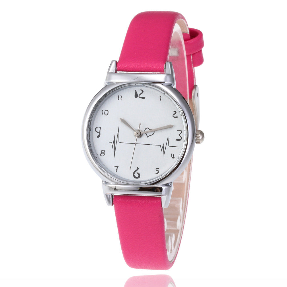 ECG Digital Surface Women's Belt Simple Fashion Trend Quartz Watch