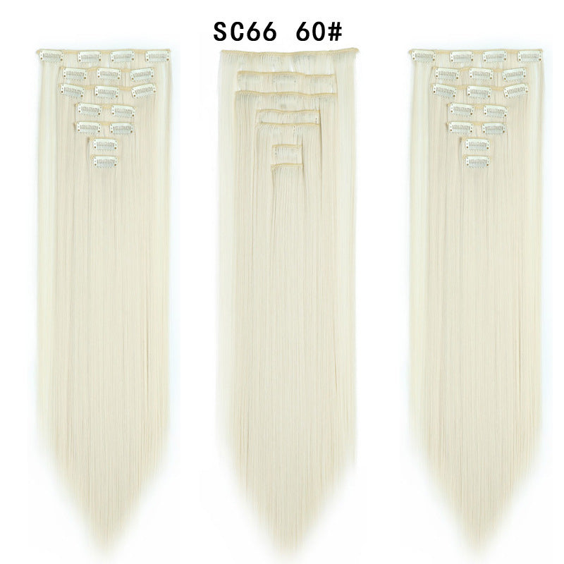 16 Card Seven-piece Hairpiece Clip Wig Beauty Chemical Fiber Wig Set Hair Extension