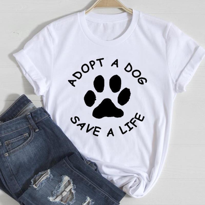 Women's Cat Print T Shirt Short Sleeve Milk Silk Polyester